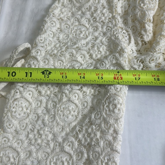 House of Harlow 1960 Revolve Birkin Mini Lace Dress Ivory Womens Medium Wedding - Picture 7 of 13